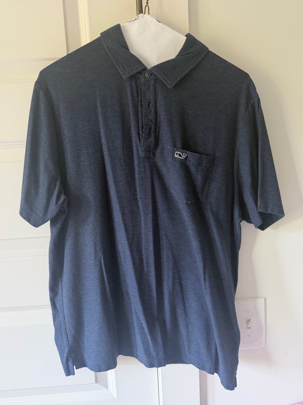 Vineyard Vines Men's Dark Navy Polo with Chest Pocket - Picture 1 of 2